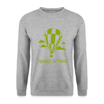 Ballonfahrer Ballonfahrt Heißluftballon - Unisex Pullover - Weißgrau meliert - Vorne - Alina (178cm) & Michal (187cm)