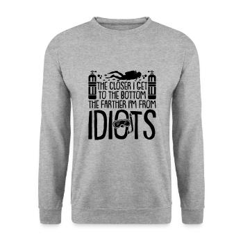 Plongée Plongée En Apérient Diving - Sweat-shirt Unisexe - gris chiné - Devant - Alina (178cm) & Michal (187cm)