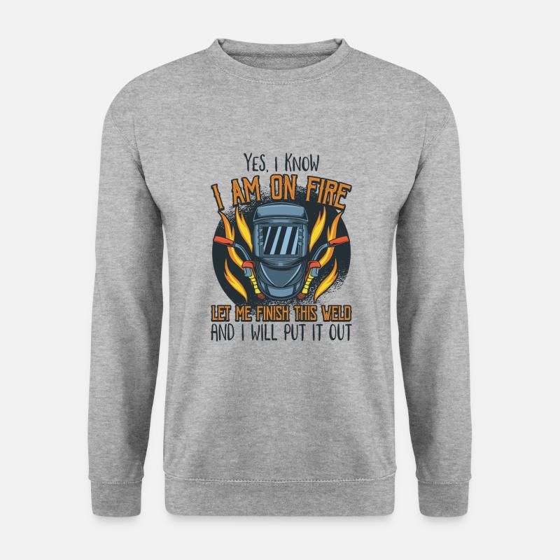 schweißen metallbauer schlosser - Unisex Pullover - Weißgrau meliert