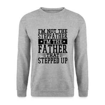 Step-dad Stepson Stepfather Stepdaughter - Unisex Sweatshirt - salt & pepper - Front - Alina (178cm) & Michal (187cm)