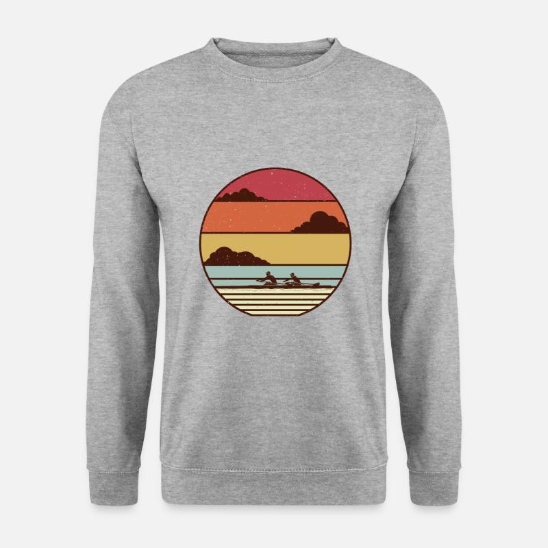 ruder Ruderboot Ruderer Rudern wassersport - Unisex Pullover - Weißgrau meliert