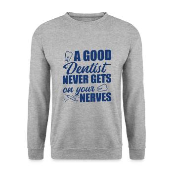 Dentiste Dentiste - Sweat-shirt Unisexe - gris chiné - Devant - Alina (178cm) & Michal (187cm)