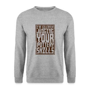 Potier Poterie Poterie Potiers Hafner potier cadeau - Sweat-shirt Unisexe - gris chiné - Devant - Alina (178cm) & Michal (187cm)