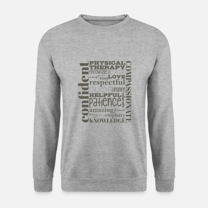 Physio Physiotherapie Physiotherapeut Therapie - Unisex Pullover - Weißgrau meliert