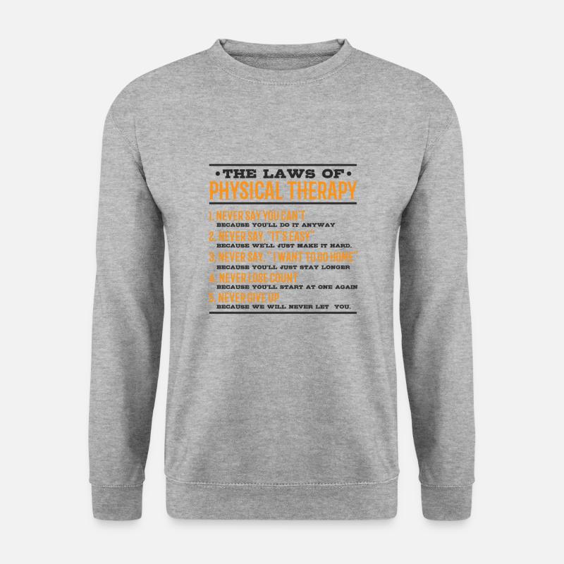 Physio Physiotherapie Physiotherapeut Beruf - Unisex Pullover - Weißgrau meliert