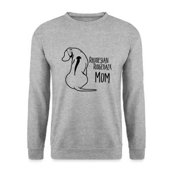 RHODESIAN RIDGEBACK MOM chien chiens Mama Wilsigns - Sweat-shirt Unisexe - gris chiné - Devant - Alina (178cm) & Michal (187cm)