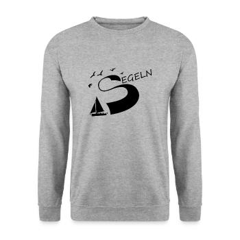segeln Segelschiff Segler - Unisex Pullover - Weißgrau meliert - Vorne - Alina (178cm) & Michal (187cm)