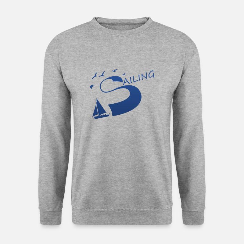 Sailing Segeln - Unisex Pullover - Weißgrau meliert