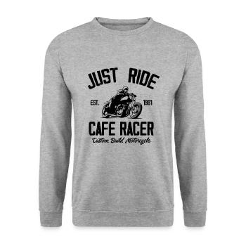 Constructeur de moto Cafe Racer T-shirt - Sweat-shirt Unisexe - gris chiné - Devant - Alina (178cm) & Michal (187cm)