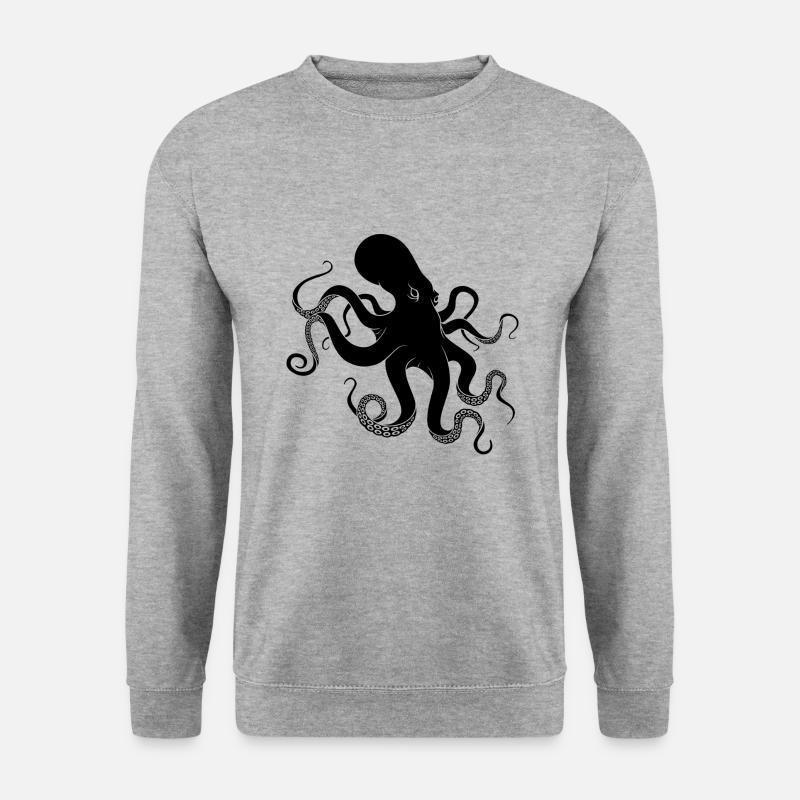 Black Octopus - Unisex Sweatshirt - salt & pepper
