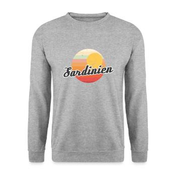 Sardinien Sonnenaufgang - Unisex Pullover - Weißgrau meliert - Vorne - Alina (178cm) & Michal (187cm)
