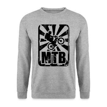 MTB - Unisex Sweatshirt - salt & pepper - Front - Alina (178cm) & Michal (187cm)