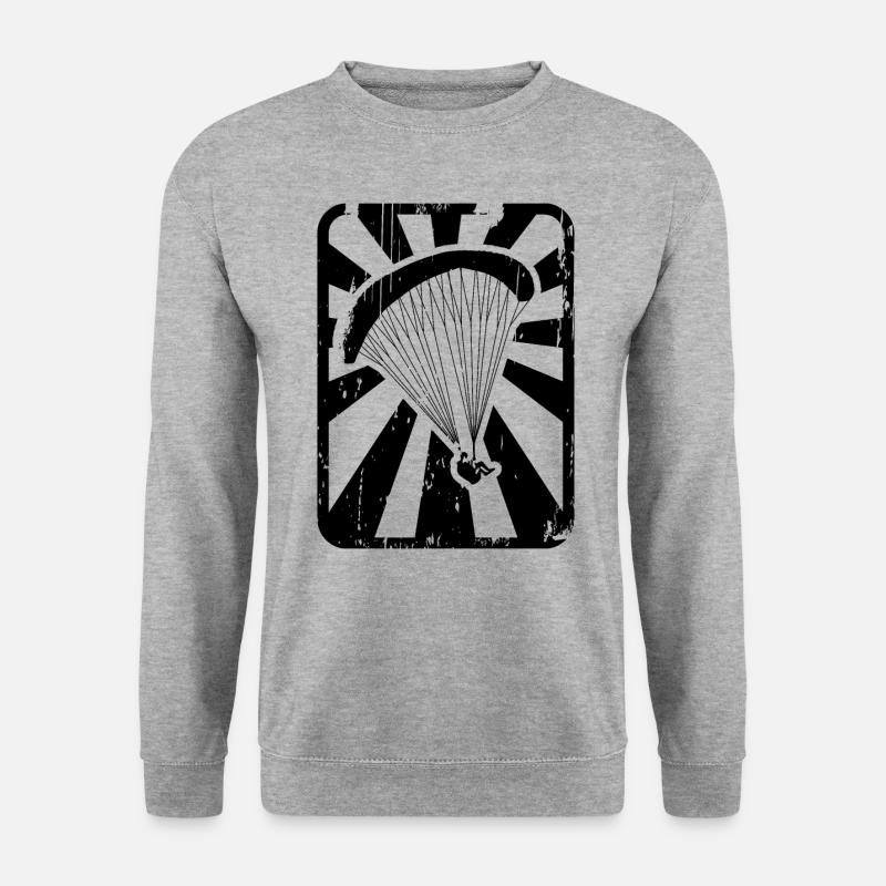 Gleitschirmflieger - Unisex Pullover - Weißgrau meliert