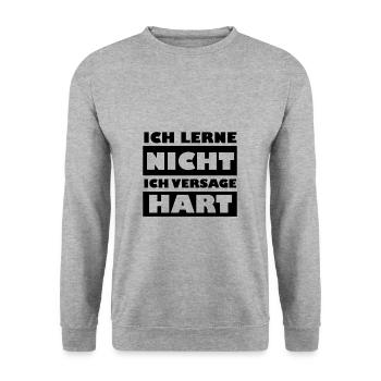 Student Exam Failure Hart - Unisex Sweatshirt - salt & pepper - Front - Alina (178cm) & Michal (187cm)