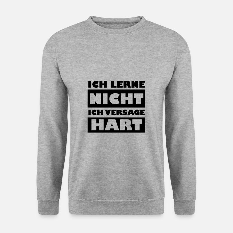 Student Klausur Versagen Hart - Unisex Pullover - Weißgrau meliert