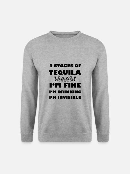 Tequila - Unisex Pullover - Weißgrau meliert