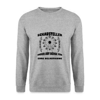 Forains forains profession - Sweat-shirt Unisexe - gris chiné - Devant - Alina (178cm) & Michal (187cm)