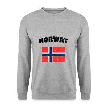 Norway flag - Unisex Sweatshirt - salt & pepper - Front - Alina (178cm) & Michal (187cm)