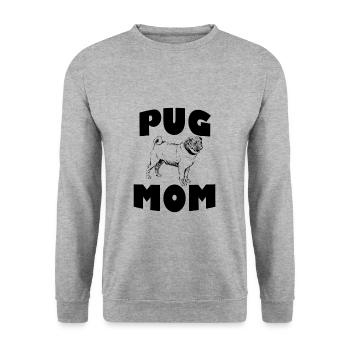 Carlin maman - Sweat-shirt Unisexe - gris chiné - Devant - Alina (178cm) & Michal (187cm)