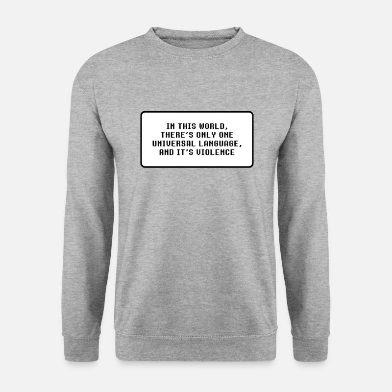 Technoblade Zitat - Unisex Pullover - Weißgrau meliert