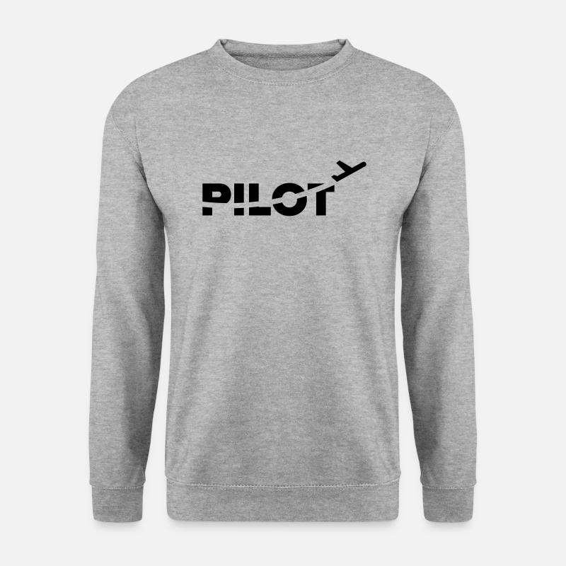 Pilot - Unisex Pullover - Weißgrau meliert