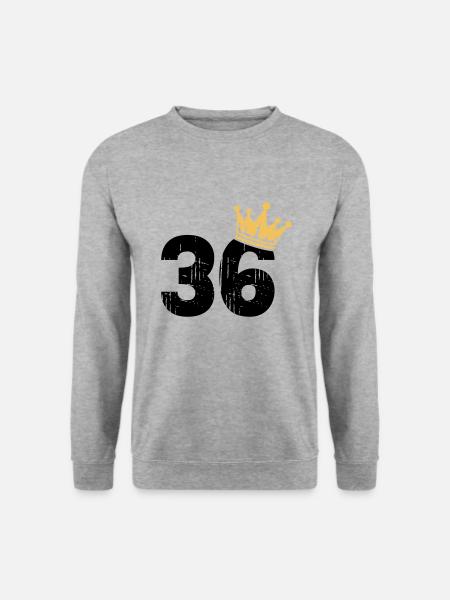 36 Crown 36th Birthday 36 Years - Unisex Sweatshirt - salt & pepper