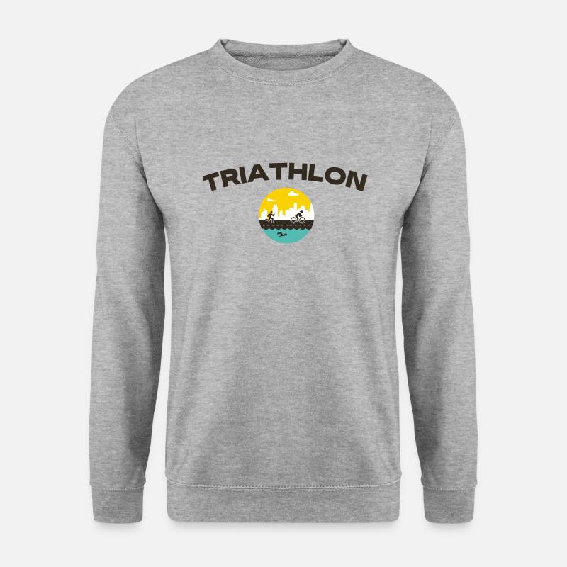 Triathlon - Unisex Pullover - Weißgrau meliert