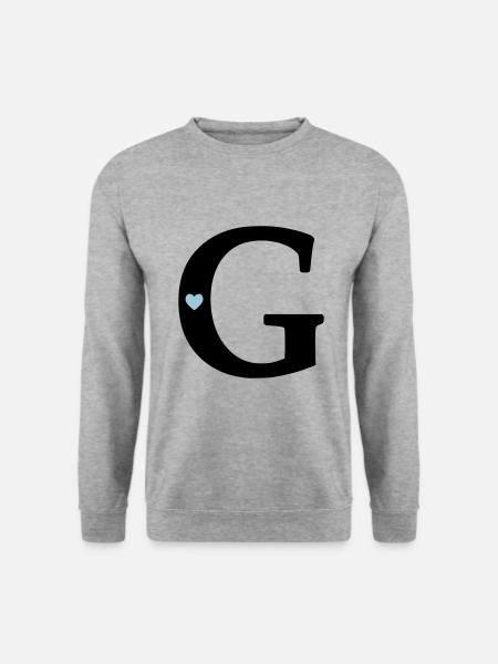 point G Initial letter - Unisex Sweatshirt - salt & pepper