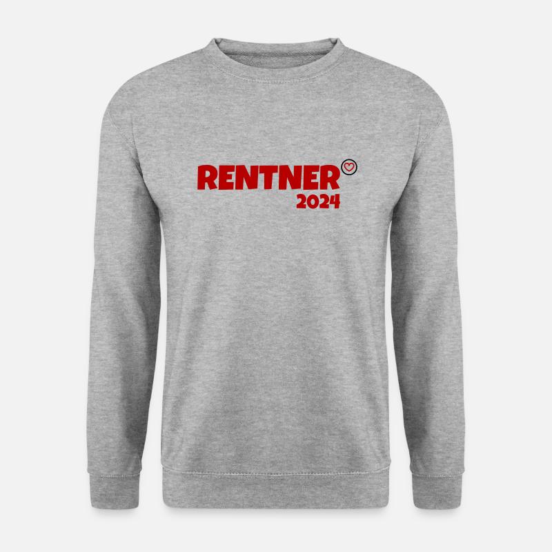 Rentner 2024 - Unisex Pullover - Weißgrau meliert