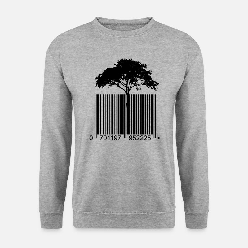 Barcode tree - Unisex Sweatshirt - salt & pepper