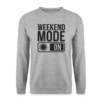 Weekend Mode On - Unisex Sweatshirt - salt & pepper - Front - Alina (178cm) & Michal (187cm)