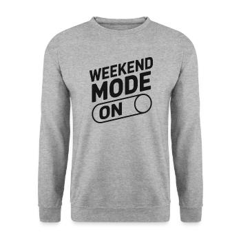 Weekend Mode On - Unisex Sweatshirt - salt & pepper - Front - Alina (178cm) & Michal (187cm)