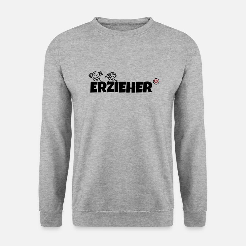 Erzieher - Unisex Pullover - Weißgrau meliert