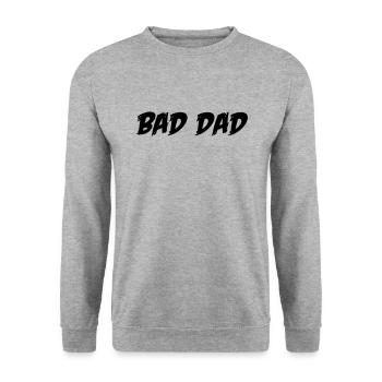 Mauvais papa - Sweat-shirt Unisexe - gris chiné - Devant - Alina (178cm) & Michal (187cm)