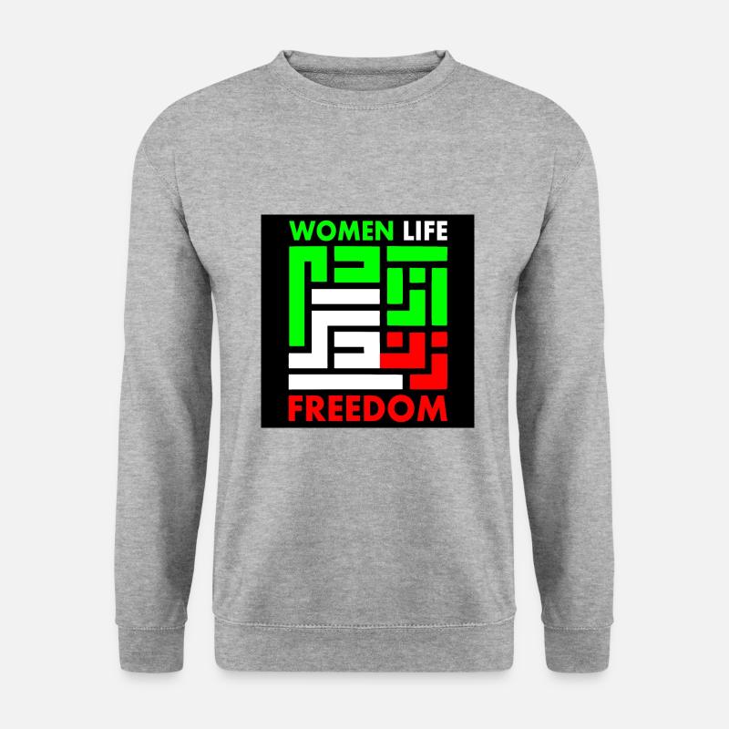 Women life freedom - Unisex Pullover - Weißgrau meliert