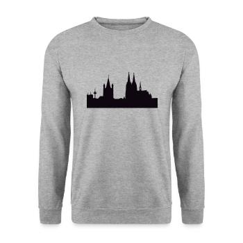 COLOGNE / COLLECTION COLOGNE - Sweat-shirt Unisexe - gris chiné - Devant - Alina (178cm) & Michal (187cm)