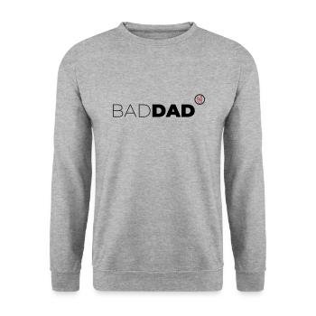 Bad Dad - Unisex Pullover - Weißgrau meliert - Vorne - Alina (178cm) & Michal (187cm)