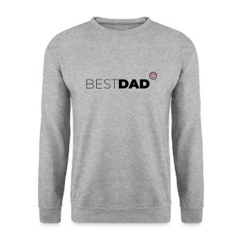 Best Dad - Unisex Pullover - Weißgrau meliert - Vorne - Alina (178cm) & Michal (187cm)