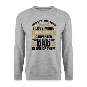 Being a father is one of them, Gift for father - Unisex Sweatshirt - salt & pepper - Front - Alina (178cm) & Michal (187cm)