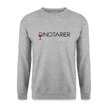 Vinotarier - Unisex Pullover - Weißgrau meliert - Vorne - Alina (178cm) & Michal (187cm)