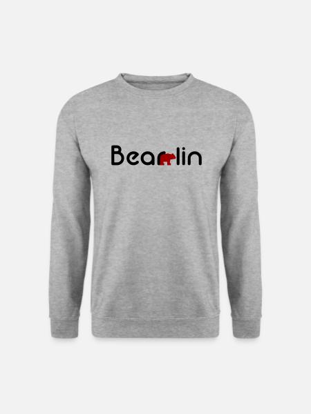 Berlin - Unisex Pullover - Weißgrau meliert