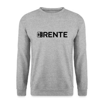 Aufzug Rente - Unisex Pullover - Weißgrau meliert - Vorne - Alina (178cm) & Michal (187cm)
