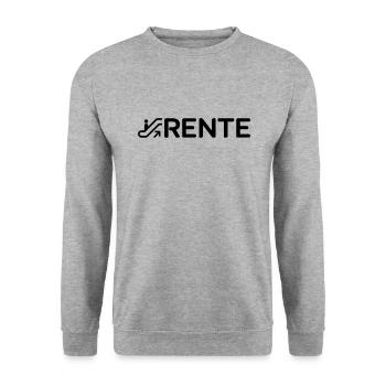 Rolltreppe Rente3 - Unisex Pullover - Weißgrau meliert - Vorne - Alina (178cm) & Michal (187cm)