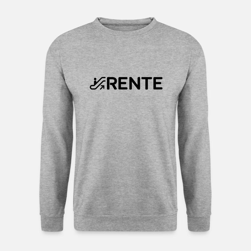 Rolltreppe Rente3 - Unisex Pullover - Weißgrau meliert