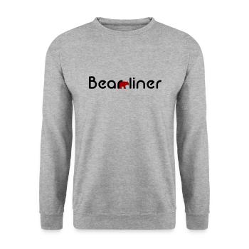 Berliner - Unisex Pullover - Weißgrau meliert - Vorne - Alina (178cm) & Michal (187cm)