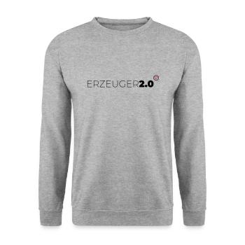 Erzeuger 2 0 - Unisex Pullover - Weißgrau meliert - Vorne - Alina (178cm) & Michal (187cm)