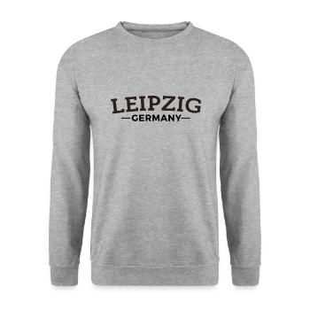 Leipzig Idée cadeau My home - Sweat-shirt Unisexe - gris chiné - Devant - Alina (178cm) & Michal (187cm)