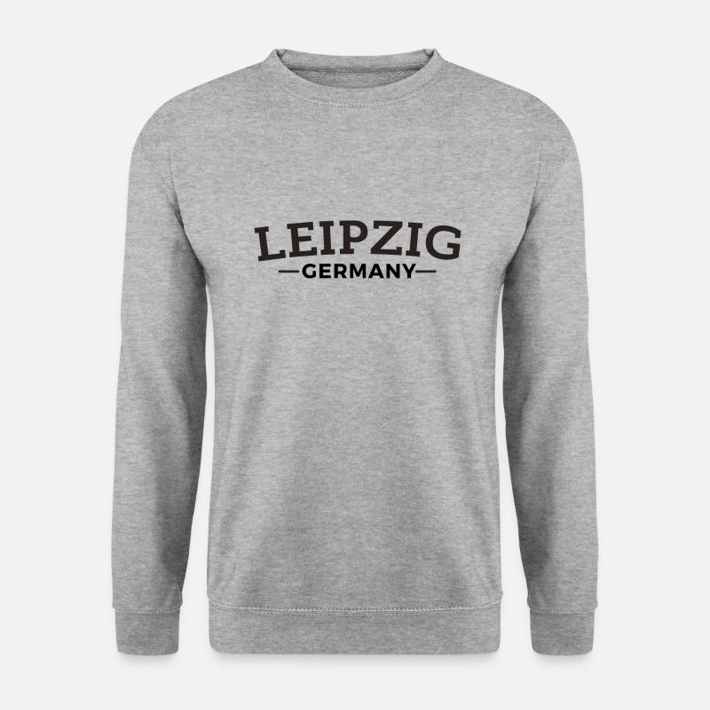 Leipzig Meine Heimat Geschenkidee - Unisex Pullover - Weißgrau meliert