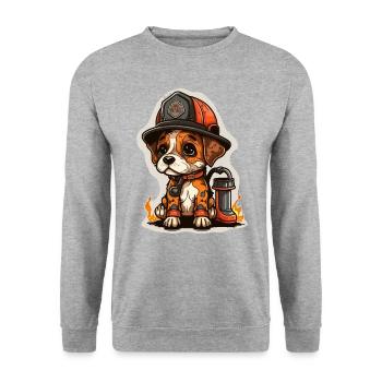 Héros chaud - Sweat-shirt Unisexe - gris chiné - Devant - Alina (178cm) & Michal (187cm)