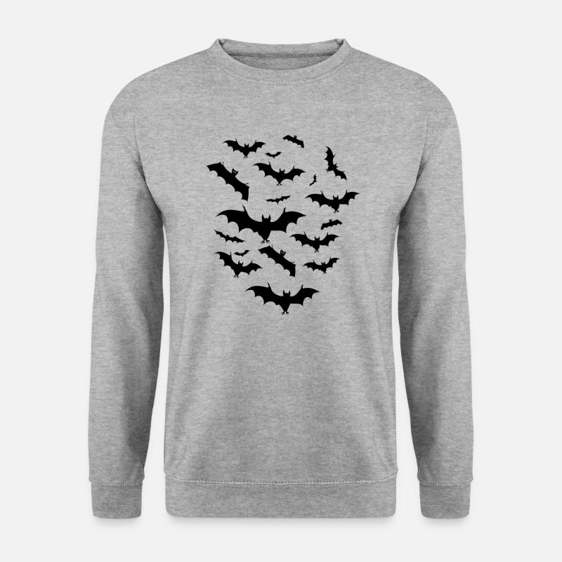 Fledermäuse Halloween Fledermaus-Design - Unisex Pullover - Weißgrau meliert